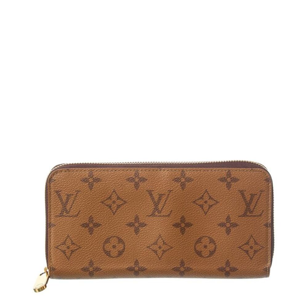 Louis Vuitton Brown Monogram Reversed Coated Canvas Zippy (Authentic Pre-Loved)